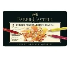 Faber-Castell - Polychromos Color Pieštukas skarda iš 12 vnt