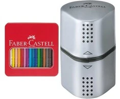 Spalvoti akvareliniai pieštukai Faber-Castell Grip Jumbo, 16 spalvų