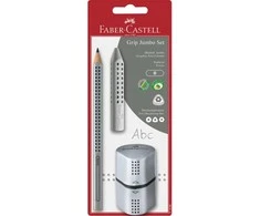 Faber-Castell - Graphite pencil Jumbo Grip set - Sidabrinis BC (111996)
