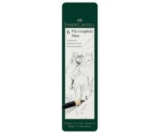Pieštukų rinkinys Faber-Castell Pitt Graphite Matt, 6 dalių