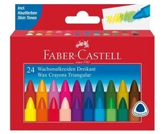 Faber-Castell FABER-CASTELL Wachsmalstifte dreikant 24-er Kartonetui