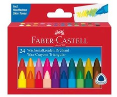 Faber-Castell FABER-CASTELL Wachsmalstifte dreikant 24-er Kartonetui
