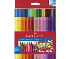 Faber-Castell - Pluoštiniai rašikliai Grip Color Marker rinkinys, 30 vnt (155335)