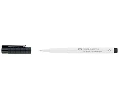 Rašiklis piešimui Faber-Castell PITT Artist Pen C, kaligrafinis, #127 Baltas