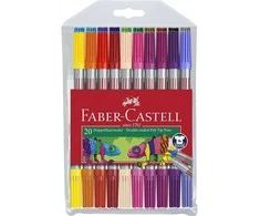 Faber-Castell – 20 vnt. rašiklio piniginė su dvigubu pluoštu (151119)