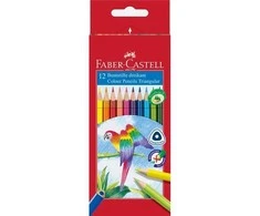 Spalvoti pieštukai Faber-Castell, tribriauniai, 12 spalvų