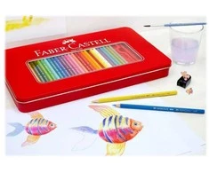 Faber-Castell – šešiakampė spalvotų pieštukų skardinė 60 (115894)