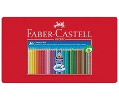 Faber-Castell – spalvotas pieštukas Color Grip skardinė iš 36 (112435)