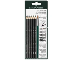 Akvareliniai pieštukai Faber-Castell Aquarelle, 5vnt + teptukas