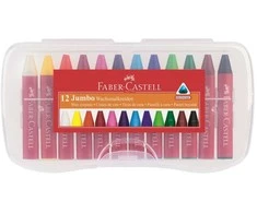 Vaškinės kreidelės Faber-Castell Jumbo, 12 spalvų