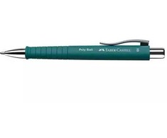 Automatinis tušinukas Faber-Castell PolyBall, XB, 0.6mm, smaragdo žalios spalvos