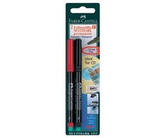 Faber-Castell FABER-CASTELL Marker Multimark permanentinis F bl/sw 2x BK
