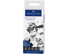 Faber-Castell Pitt Artist Pen Mangaka piešimo rašiklis 6 vnt.