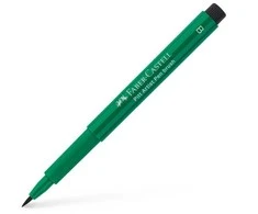 Rašiklis piešimui Faber-Castell PITT Artist Pen B, teptukinis, #264 Dark Phthalo Žalias