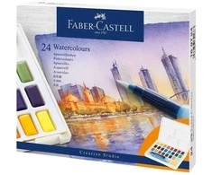 Akvareliniai dažai CS kubeliai 24 spalvos FABER CASTELL Faber-Castell