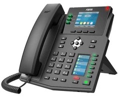 Fanvil X4U, IP telefonas, juodas, laidinis ragelis, 12 linijų, LCD, 7,11 cm (2,8 colio)