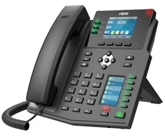 Fanvil X4U, IP telefonas, juodas, laidinis ragelis, 12 linijų, LCD, 7,11 cm (2,8 colio)