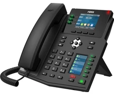 Fanvil X4U, IP telefonas, juodas, laidinis ragelis, 12 linijų, LCD, 7,11 cm (2,8 colio)