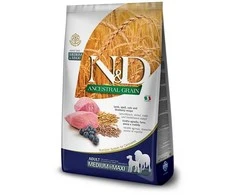 Farmina N&amp;D ANCESTRAL GRAIN DOG ĖVIENA IR BLUEBERRY SUPPY MEDIUM &amp; MAXI 12kg