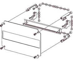 FIBOX DIN įdėklas 174 x 264 x 88 mm EK dėžutei 280 x 190 mm 1 x 14M