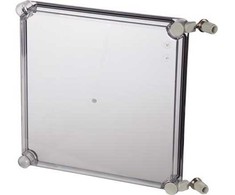 FIBOX dangtelis EK polikarbonatas 280 x 280 x 30 mm skaidrus su vyriais ir varžtais, IP65