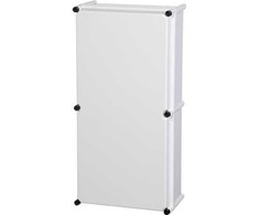 FIBOX Dangtelis SOLID P poliesteris 600 x 300 x 45 mm pilkas IP67 be varžtų