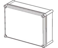 FIBOX dėžutės pagrindas EK polikarbonatas 380 x 280 x 100 mm be flanšo angų