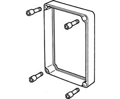 FIBOX tarpinis polikarbonato rėmas 380 x 280 x 50 mm pilkas EK su varžtais
