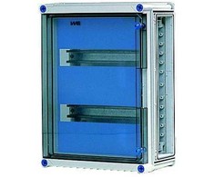 FIBOX montavimo dėžutė EKINDIN33-2, polikarbonatas, 320 x 320 x 130 mm, aukštis x plotis x gylis, įskaitant DIN įdėklą 2 x 14 M