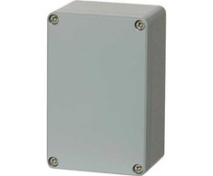 FIBOX montavimo dėžutė, atspari korozijai, aliuminis, 81x127x57 mm, pilka, RAL7001, IP 66 ir IP 67, tuščia
