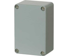 FIBOX montavimo dėžutė, atspari korozijai, aliuminis, 66x100x46 mm, pilka, RAL7001, IP 66 ir IP 67, tuščia