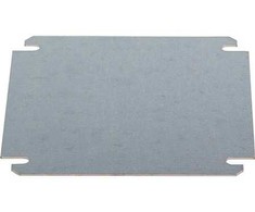 FIBOX tvirtinimo plokštelė 148 x 148 x 1,5 mm aliuminis cinkuotas, skirta 190 x 190 mm dėžutei