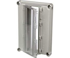 FIBOX sieninės spintelės dangtis su atlenkiamu dangčiu ir DIN dangteliu A x P x G 190 x 280 x 45 mm 1 x 13M IP65