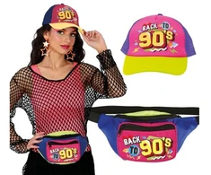 Fiesta 90-ųjų kepurė ir juosmens rankinė