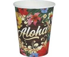 Fiesta Aloha popieriniai puodeliai, 6 vnt.