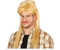 Fiesta Skirtas šviesiems plaukams 80s mullet wig