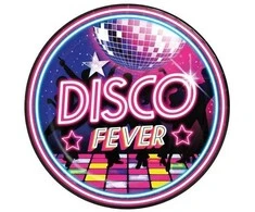 Fiesta Popierinės lėkštės „Disco Fever“, 23 cm
