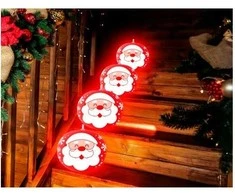 Fiesta Kalėdų Senelio LED balionai, 5 vnt.