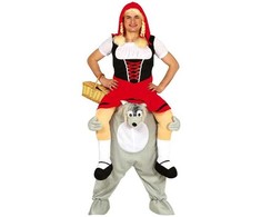 Fiesta Kostiumas suaugusiems \ Raudonkepuraitė ant vilko pečių&amp;ldquo