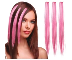 Fiesta Rožinė extensions, 3 stk 50 cm