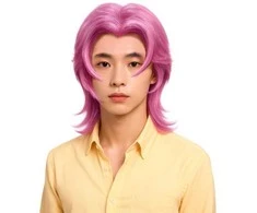 Fiesta Rožinė K-pop demon wig