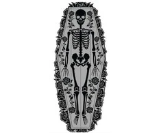 Fiesta Stalo takelis su skeletu