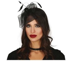 Fiesta Juoda gėlių tiara