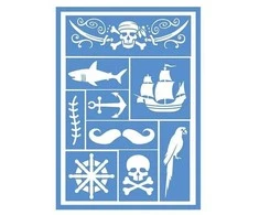 Fiesta Piratų makiažo šablonas