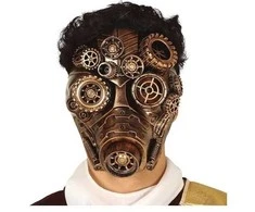 Fiesta Steampunk kaukė, auksinė