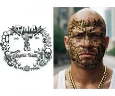 Fiesta Bandito veido tatuiruotė