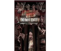 Fiesta Zombių durų dekoracija su užuolaida