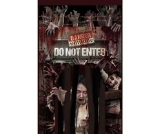 Fiesta Zombių durų dekoracija su užuolaida