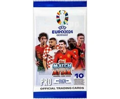 Kolekcinis futbolo kortelių rinkinys Topps MATCH ATTAX EURO 2024, 10 vnt.