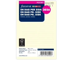 Filofax Papildymo kišenė 2026 dienų puslapyje švedų/danų/norvegų kalbomis